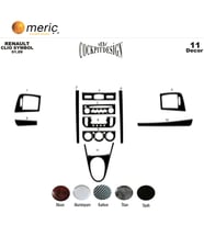 Meriç® Renault Clio Symbol Ön Torpido Kaplama Maun 11 Parça 2009-2011 (Piano Black)