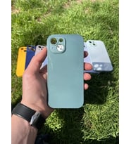 İphone 15 Uyumlu Parlak Premium Renkli Cam Telefon Kılıfı
