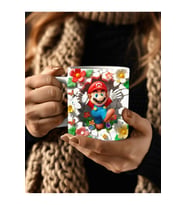 Süper Mario Baskılı 3D Tasarım Seramik Kupa Mug - Hediyelik Kupa Bardak (06)
