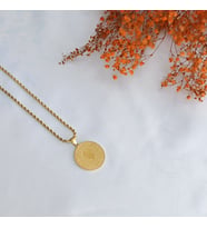 Merkar Aksesuar Altın İşçilik Modelli Gold Rengi Çelik Kolye (Model 3)