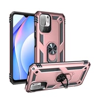 Xiaomi Poco M3 Pro Kılıf Zore Vega Yüzüklü Standlı Zırh Kılıf (Rose)