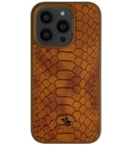 iphone 14 Pro Max Deri Kılıf-Santa Barbara Polo Knight Deri Kılıf-iphone 14 Pro Max Koruma Kılıfı (Kahverengi)