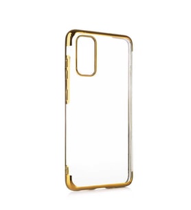 Galaxy A02S Kılıf Zore Dört Köşeli Lazer Silikon Kılıf (Gold)