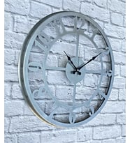 Markakanvas Metal Duvar Saati  ( Çap 50 cm -Çap 80 cm ) (Gri)