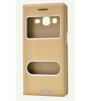 Galaxy Core Prime G360 Kılıf Dolce Kapaklı Kılıf (Gold)