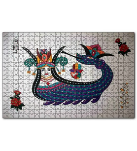 Cakapuzzle Şahmeran Çizimi  Puzzle Yapboz MDF (Ahşap) (255 Parça)