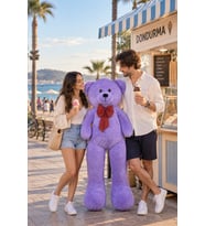 Pandamkee 140 Cm Sevgiliye Özel Hediyelik Ayı (Lila)