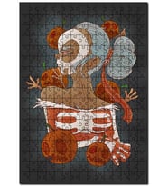 Cakapuzzle Fantastik Maskeli Kadın Kabak Görseli Puzzle Yapboz MDF (Ahşap) (500 Parça)