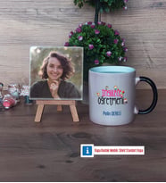 İngilizce Öğretmeni Fotoğraflı Dekoratif Taş, Kupa Bardak Beyaz Hediye (Model 9)