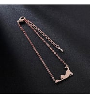 Kişiye Özel 925 Ayar Gümüş Kedi Figürlü Bileklik Renk Seçenekleriyle (Rose)