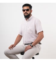 DORSS CEPLİ RAHAT KESİM KISA KOL ERKEK GÖMLEK (Kiremit)