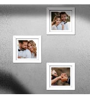 3 adet 25x25 Kare Çerçeve Fotoğraf Hediyeli (Beyaz)