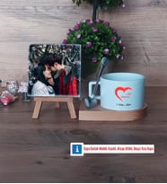 Sevgiliye Hediye Fotoğraflı Dekoratif Taş, Kupa Bardak Beyaz Hediye (Model 8)
