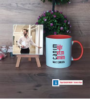Öğretmene Hediye Fotoğraflı Dekoratif Taş, Kupa Bardak Beyaz Hediye (Model 13)