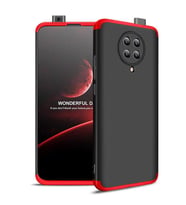 Xiaomi Redmi K30 Pro Kılıf Zore Ays Full Koruma Kılıf (Siyah-Kırmızı)