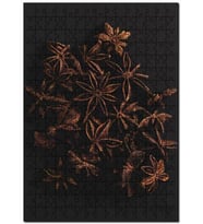 Cakapuzzle Anason Çiçekleri Karanlık Arkaplan Puzzle Yapboz MDF (Ahşap) (500 Parça)