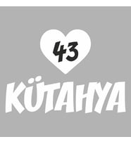 Kalpli 43 Kütahya Araba Sticker siyah 20x15 CM (Beyaz)