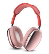 Karne Hediyesi Kulaküstü Bluetooth Kulaklık FM Radyo TF AUX Destekli P9 PRO MAX - Süngerli (Kırmızı)