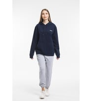 Süperlife Kadın Kapşonlu Regular Fit Baskılı İnce Sweatshirt SPR21K61 (Lacivert)