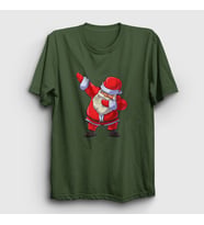 Presmono Unisex Sarı Dabbing Noel Baba Santa Claus Yılbaşı T-Shirt 269060tt (Haki)