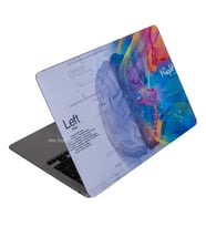 McStorey Macbook Pro M1-M2 Kılıf A2338 ile Uyumlu Kaplama Sticker Laptop Koruyucu BrainNL (Beyaz)
