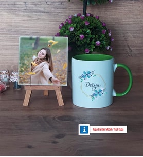 İsme Özel Doğum Günü Hediyesi Fotoğraflı Dekoratif Taş, Kupa Bardak Beyaz Hediye (Model 14)