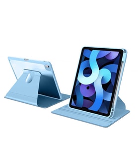iPad Air 10.9 2020 (4.Nesil) Kılıf Nayn Dönebilen Standlı Kılıf (Açık Mavi)