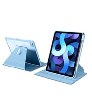 iPad Air 10.9 2020 (4.Nesil) Kılıf Nayn Dönebilen Standlı Kılıf (Açık Mavi)