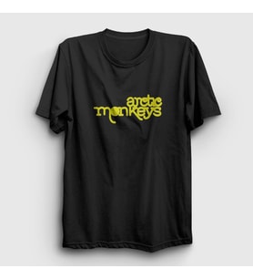 Presmono Unisex Haki Five Arctic Monkeys T-Shirt 13401tt (Siyah)