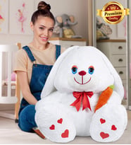 PANDAMKEE 150 Cm Elinde Havuç Tutan Tavşan (Beyaz)