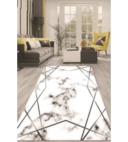 Dijital Kaymaz Taban Yıkanabilir Modern Renkli Salon Halısı Mutfak Halısı Yolluk ND-HT-326 (Gri)