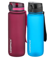 Uzspace 2'li Tritan Matara Seti 800 ml 14 Farklı Renk Seçeneği FiftyFifty (Turkuaz-Rodyum)