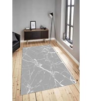 Dijital Baskılı Yıkanabilir Kaymaz Modern Renkli Salon Halısı Mutfak Halısı Yolluk ND-HY-1095 (Gri)