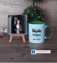 Diyaliz Teknikeri Fotoğraflı Dekoratif Taş, Kupa Bardak Beyaz Hediye (Model 14)