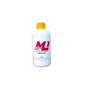 M1 ART Akrilik Boya 500.GR - 15 Farklı Renk Seçeneği - Ahşap, Tuval, Seramik , Duvar ,Taş (Beyaz)