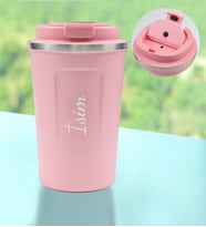 Kişiye Özel 350 ML Çelik Termos (Pembe)