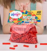 48 Parça Eğitici Mikro Blok (Kırmızı)