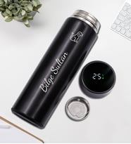 Kişiye Özel Kendin Tasarla 500 ML Siyah Dereceli Termos (Model 3)