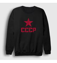 Presmono Unisex Beyaz Red CCCP Sovyetler Birliği Sweatshirt 267489tt (Siyah)