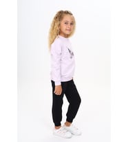 Toontoy Kız Çocuk Trend Baskılı Eşofman Takım (Açık Lila)