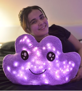 Led Işıklı Peluş Bulut Yastık (Lila)
