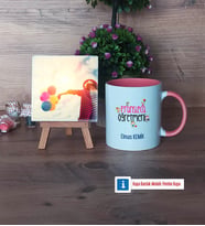 Fransızca Öğretmeni Fotoğraflı Dekoratif Taş, Kupa Bardak Beyaz Hediye (Model 6)