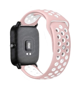 Huawei Watch 3 / 3 Pro Kordon Delikli Spor Kordon (Pudra - Beyaz)