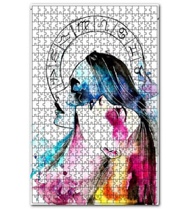 Cakapuzzle İkizler Burcu Kadın Figürü Görseli Puzzle Yapboz MDF (Ahşap) (255 Parça)