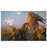 Cakapuzzle Büyücü Kızılderili Görseli  Puzzle Yapboz MDF (Ahşap) (1000 Parça)