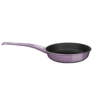 Lava Döküm Yuvarlak Kızartma Tavası Döküm Demir Yekpare Saplı Çap(Ø)24cm. (Mor)