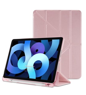 Microsonic Apple iPad Air 11 2024 Kılıf (A2902-A2903) Origami Pencil Siyah (Rose)