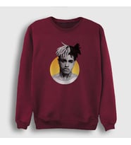 Presmono Unisex Beyaz Sun XXXTentacion Sweatshirt 49026tt (Bordo)