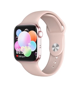 Apple Watch 2-3-4-5 Uyumlu 42mm 44 mm Spor Silikon Kordon Kayış (Rose)