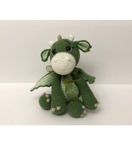 El Örgüsü Amigurumi Dinazor Oyuncak (Yeşil)